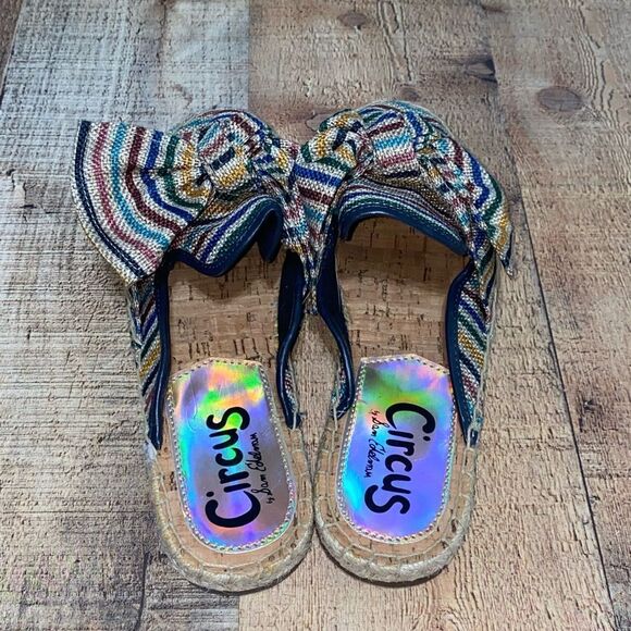 Circus Sam Edelman Lulu Striped Bow Espadrille mules - Picture 4 of 14